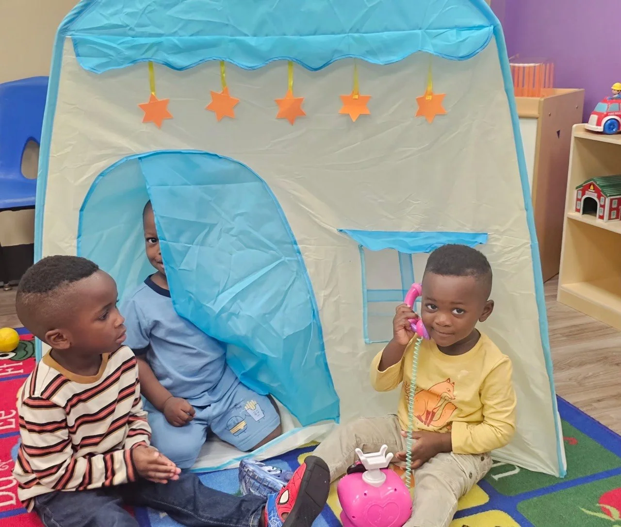 Child playing at The Bridge Learning Center