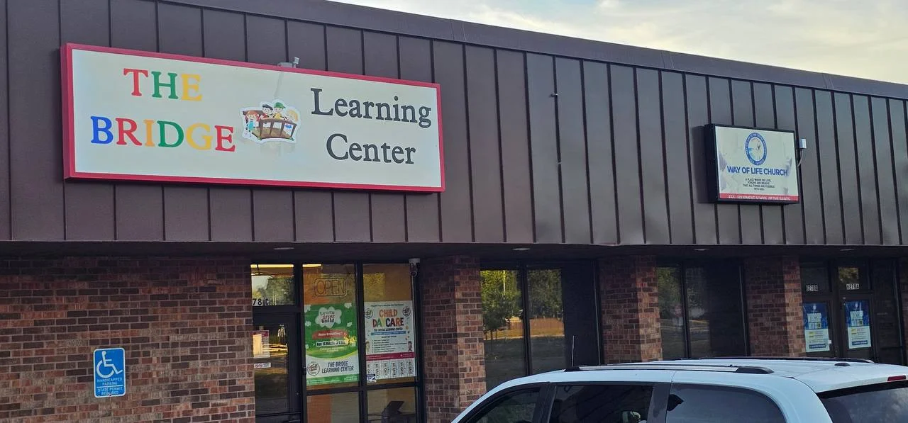 The Bridge Learning Center Facility with Logo Sign